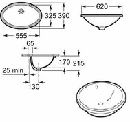 Grand Berna Washbasin 62x39cm Grand Berna Washbasin 62x39cm