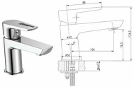 змішувач для умивальника  Breclav 05245