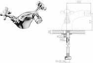 змішувач до біде Cuthna 40280 stribro