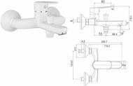 змішувач для ванни Laska 10040W