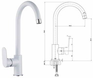 змішувач для мийки Laska 55040W