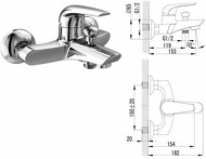 смеситель для ванны Krinice 10110