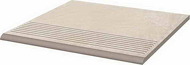 Cotto Crema 30 x 30 x 1,1 stopnica ryflowana prosta