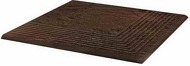 Semir Brown 30 x 30 x 1,1 stopnica ryflowana narożna