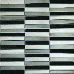 wall mosaic Drops metal grey stone 29,8x30,4