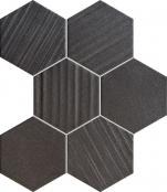 Mozaika ścienna Horizon hex black 28,9x22,1