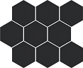 Cambia heksagon black 275X334 mm