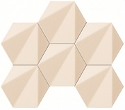 Mozaika ścienna Beat of White hex 28,9x22,1