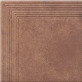 corner step Cottage Chili 300x300x9 mm