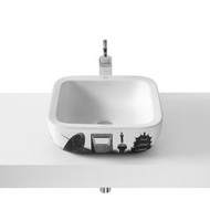 Urban Shanghai Washbasin countertop 40x40cm 