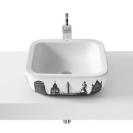 Urban London Washbasin countertop 40x40cm 