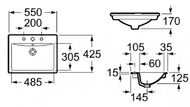 Diverta Washbasin 55x42,5cm Diverta Washbasin 55x42,5cm