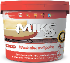 Краска акриловая стойкая к мытью 14 кг Miks color