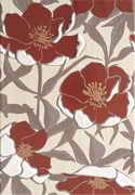 wall decoration Scarlet bordo/deep red 25x36