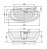 Vision 180x95 + слив-перелив хром